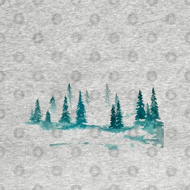 Winter pines by Whettpaint